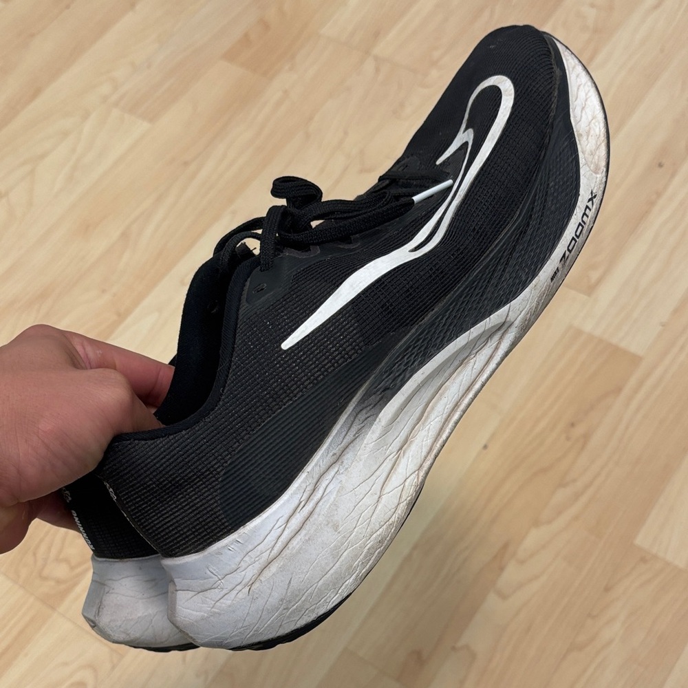 Nike Running Black and White Running Shoe with Swoosh